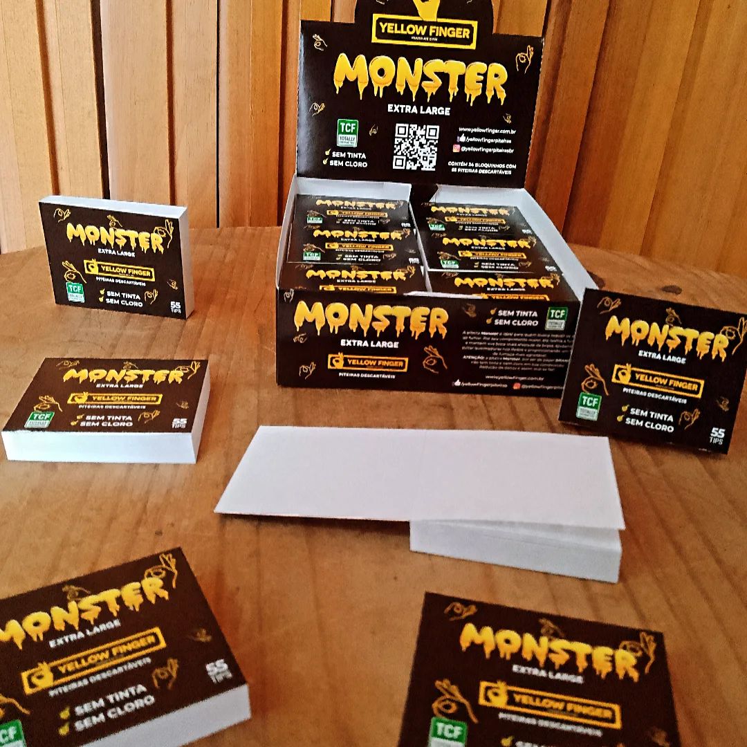 Redução de Danos com a piteira Monster Yellow Finger (Título H2)A piteira Monster Yellow Finger é produzida com papel vergê, amplamente apreciado por consumidores exigentes. O que realmente diferencia a Monster das suas concorrentes é o fato de ser totalmente livre de cloro (TCF - Totally Chlorine Free) e livre de tintas, uma escolha que reflete nosso compromisso com práticas de redução de danos. 